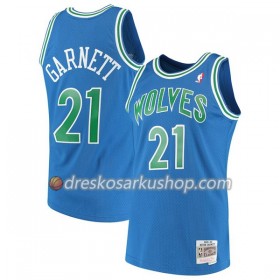 Muški NBA Dres Minnesota Timberwolves Kevin Garnett 21 Hardwood Classics Plava Swingman